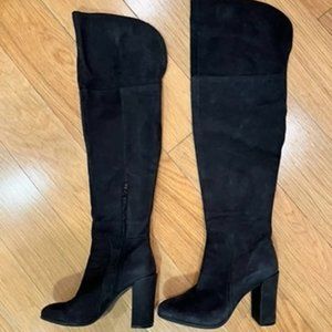 Kenneth Cole Boots Over the Knee Boot Block heels Jack Suede Leather Boot 6.5M
